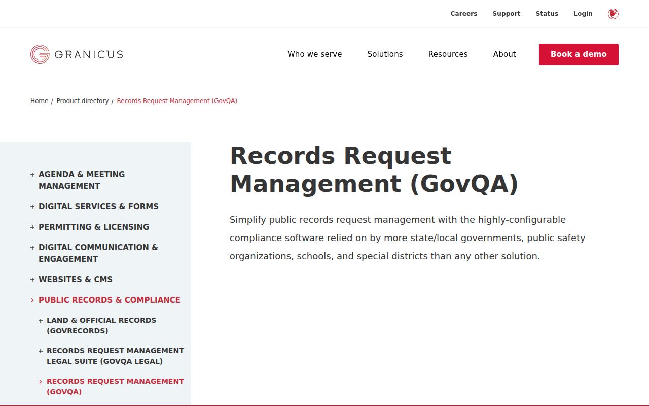 Garden City Open Records Center request tiles